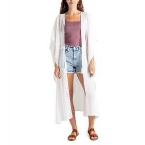 NEW ALLTHREADS riviera chiffon wrap in white
